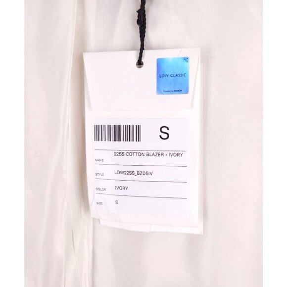 LOW CLASSIC Cotton Blazer Size S Womens Ivory Jacket $450 - Picture 13 of 16